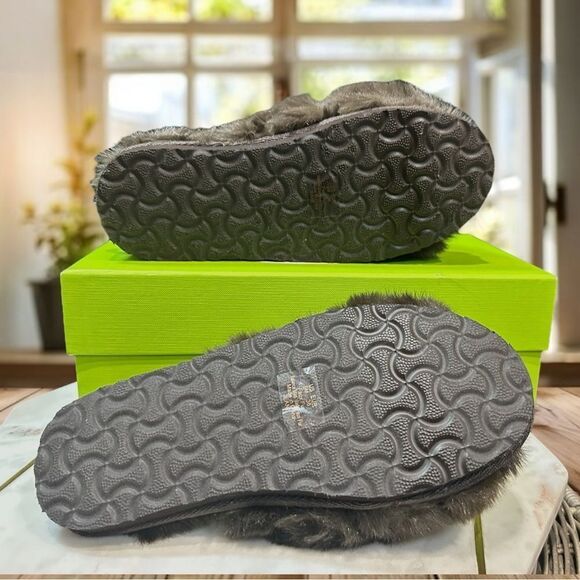 SAM EDELMAN Jeane Furry Slip-on Cross Band Slippers Size 6 - Picture 11 of 12